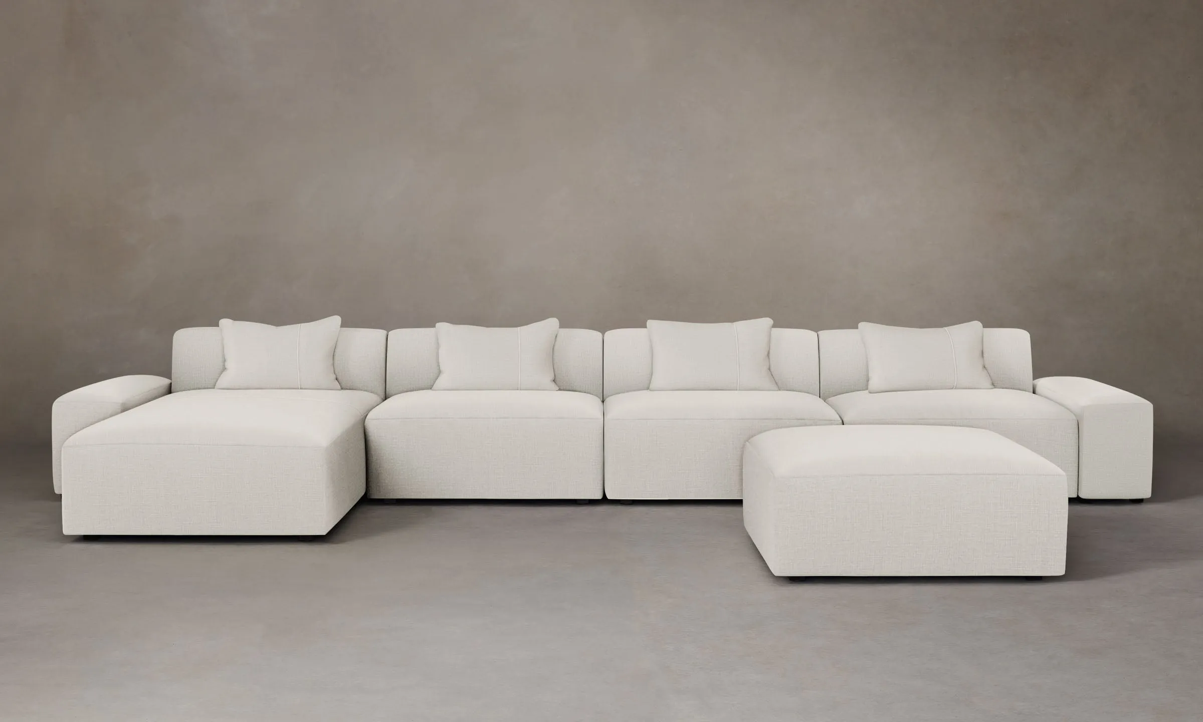The Breuer Modular Sectional - Italian Brushed Wool Vanilla