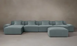 The Breuer Modular Sectional - Performance Velvet Sky