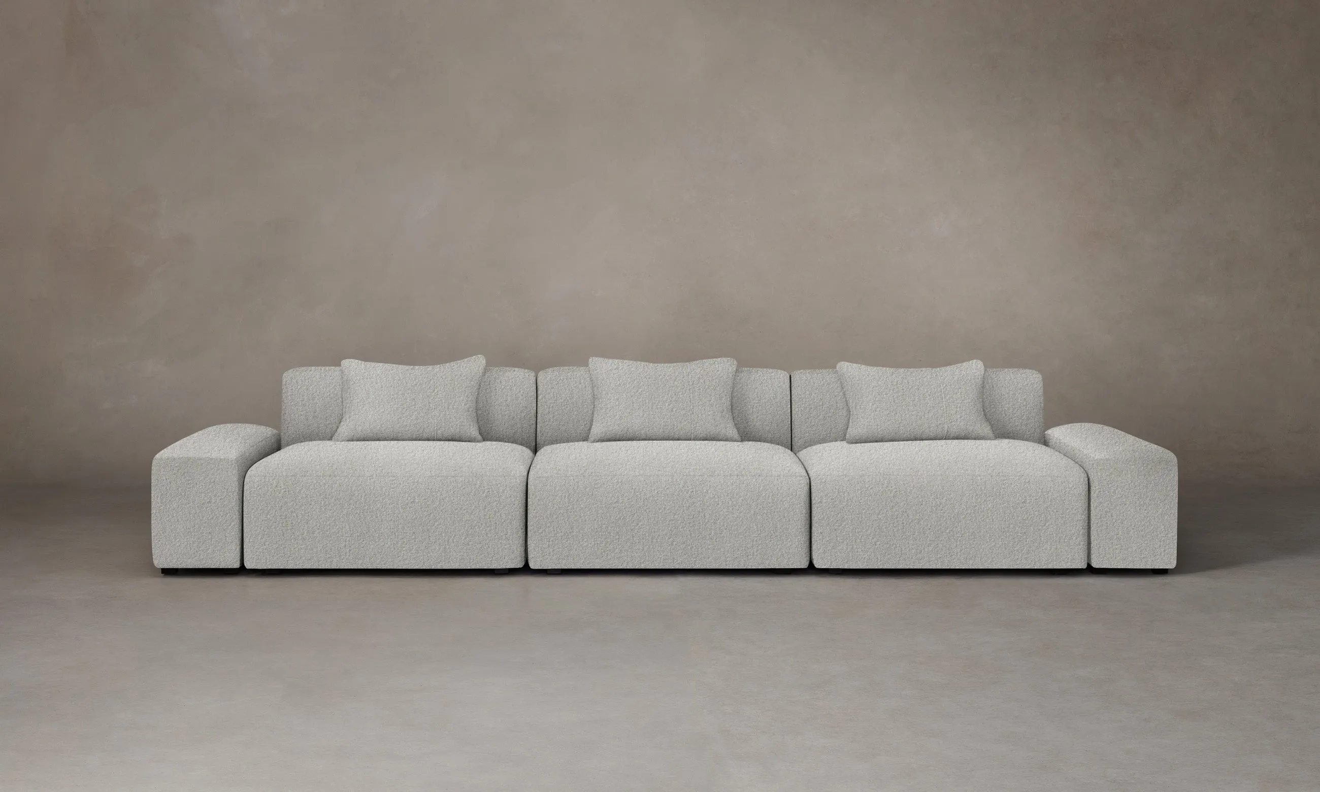 The Breuer Modular Sectional - Woolen Bouclé Cliff