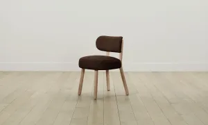 The Jane Dining Chair - Italian Brushed Wool Cocoa
