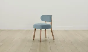 The Jane Dining Chair - Mohair Slate Blue