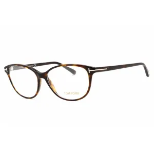 Tom Ford Women's Eyeglasses - Clear Lens Full Rim Dark Havana Frame | FT5421 052