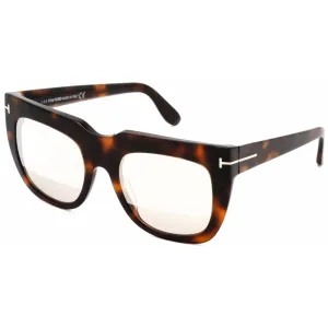 Tom Ford Women's Sunglasses - Blonde Havana Square Shape Frame Pink Lens | FT0687 53Z