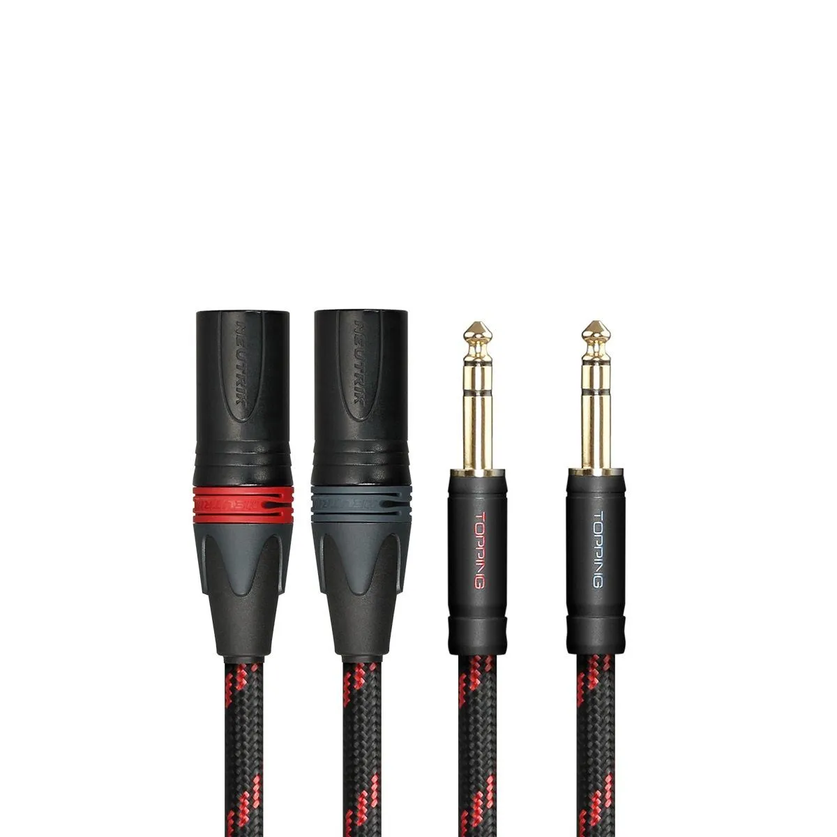 TOPPING TCT2 3-Pin Male XLR to 6.35mm TRS Balanced Copper Cable OCC (Pair)