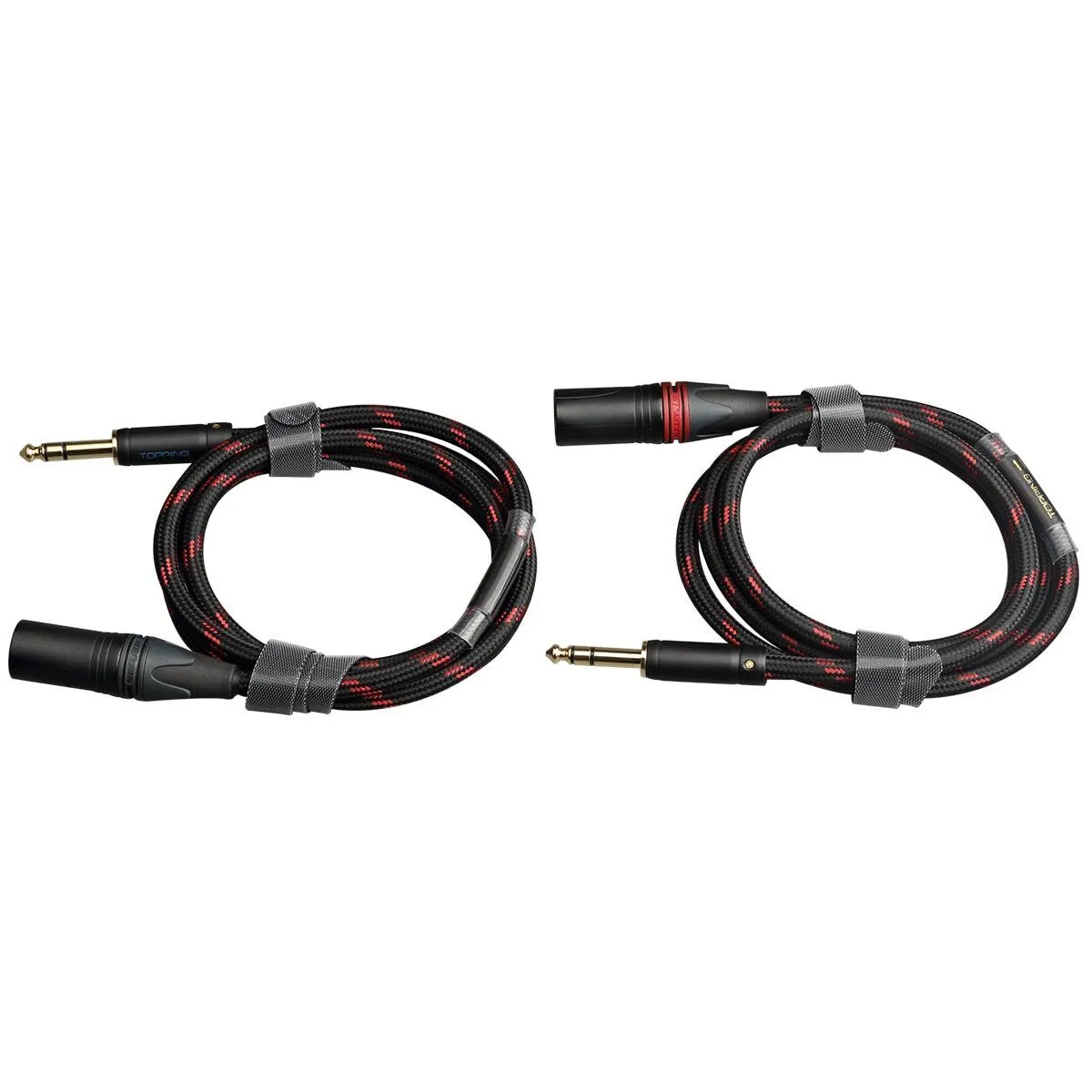 TOPPING TCT2 3-Pin Male XLR to 6.35mm TRS Balanced Copper Cable OCC (Pair)