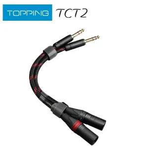TOPPING TCT2 3-Pin Male XLR to 6.35mm TRS Balanced Copper Cable OCC (Pair)