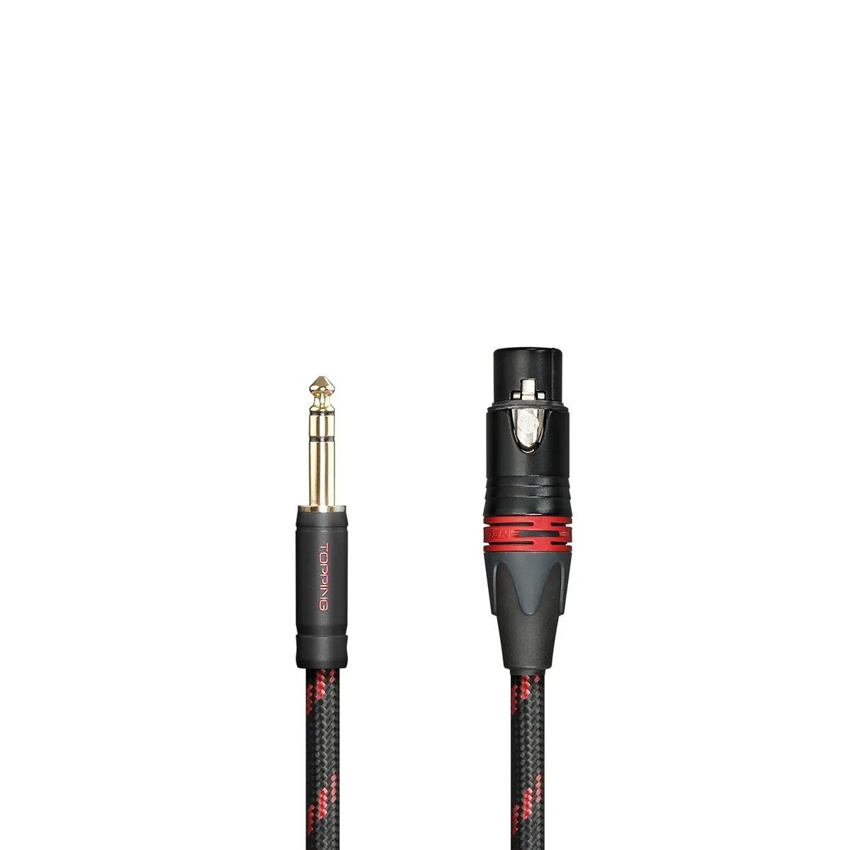 TOPPING TCT3 6.35mm TRS to 3-Pin Female XLR Balanced Copper Cable OCC (Pair)
