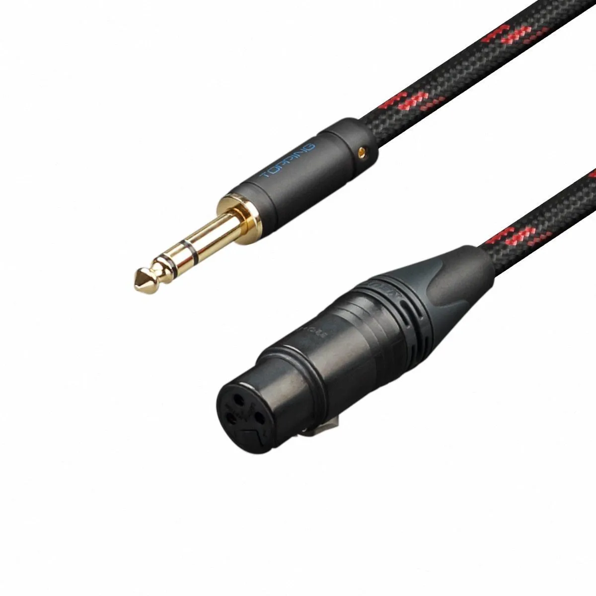 TOPPING TCT3 6.35mm TRS to 3-Pin Female XLR Balanced Copper Cable OCC (Pair)