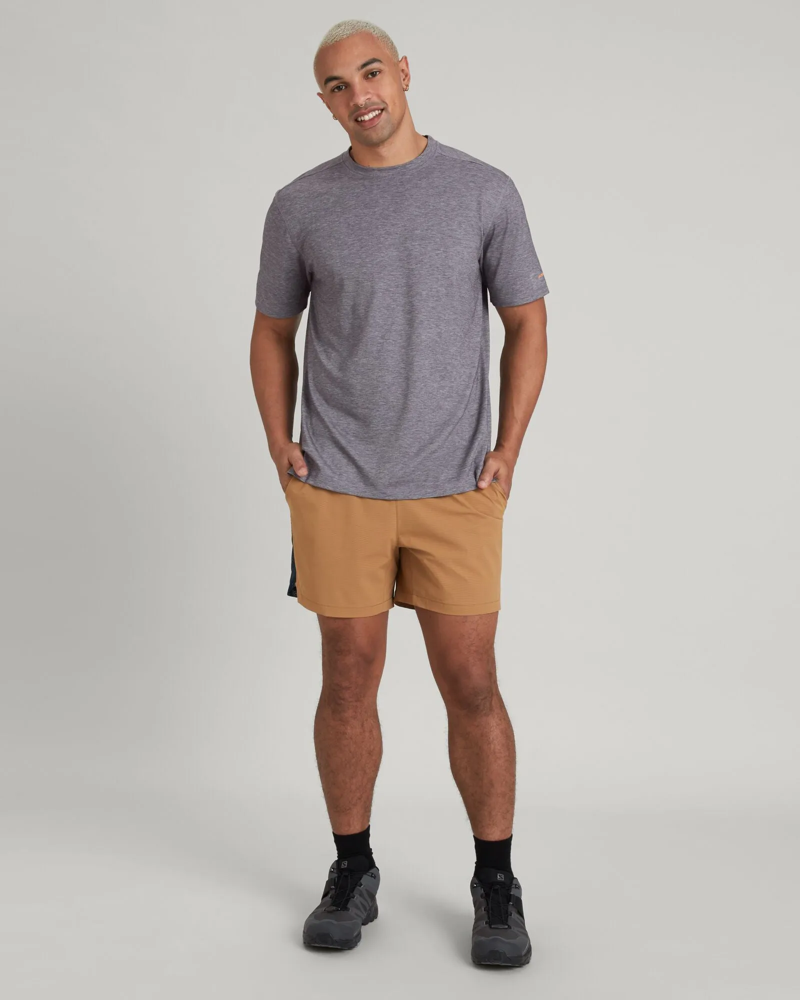 WELL.DER.NESS Go Men's Short Sleeve T-shirt - Light Quartz
