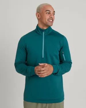 WELL.DER.NESS Play Men's Quarter Zip Pullover - Dive