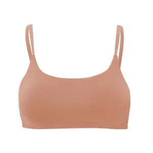 Women's Scoop Neck Bralette in Latte