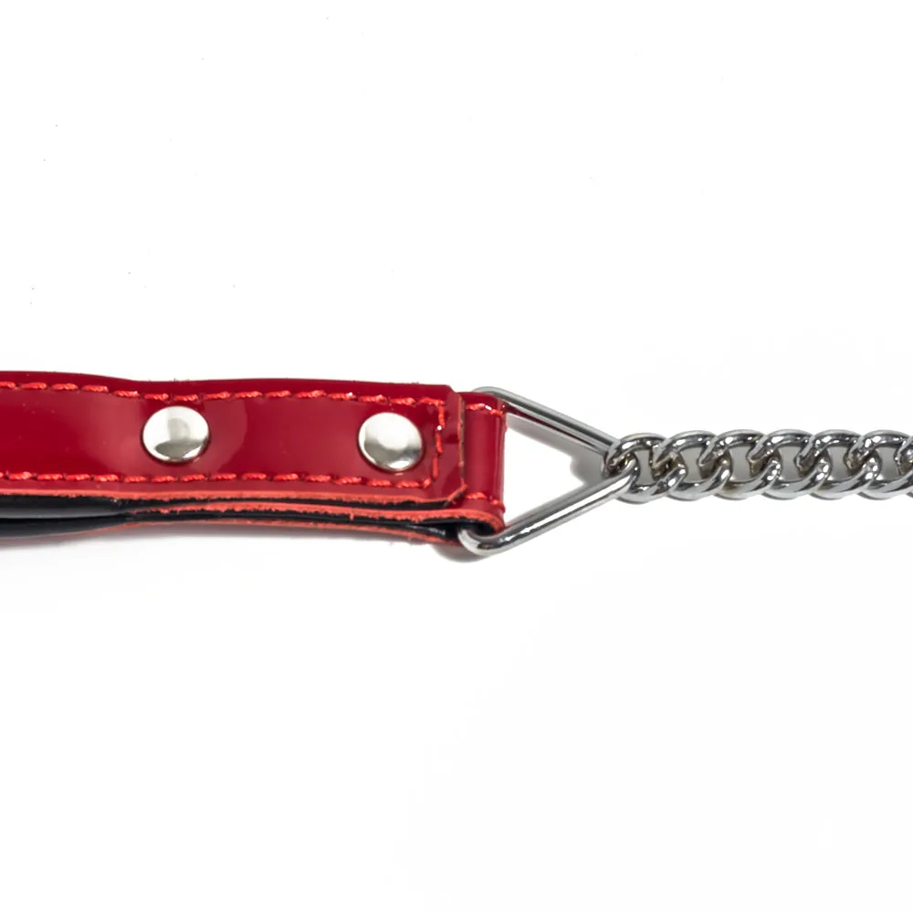 Zorba Patent Leather Chain Leash