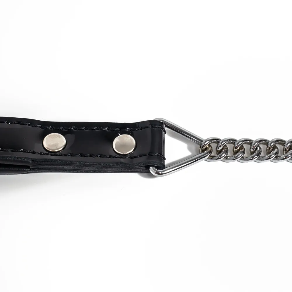 Zorba Patent Leather Chain Leash