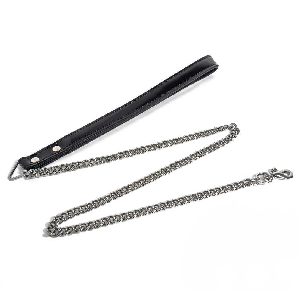 Zorba Patent Leather Chain Leash